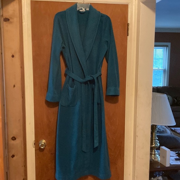 L.L. Bean Intimates & Sleepwear Ll Bean Green Fleece Bathrobe